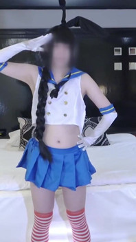 Passionate Solo Play in a Stylish Kitakami-inspired Cosplay by a Charming Office Lady Angle2