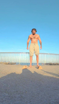 Edging in Public Toilet After Beach Workout - Full Clip