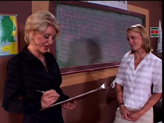 Girls Allowed: Adorable milf is teaching her young colleague some nasty stuff's