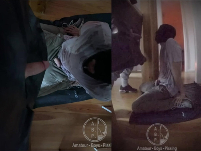 AmateurBoysPissing: Amateur Boy Ordered to Get on His Knees, Blindfolded, and...