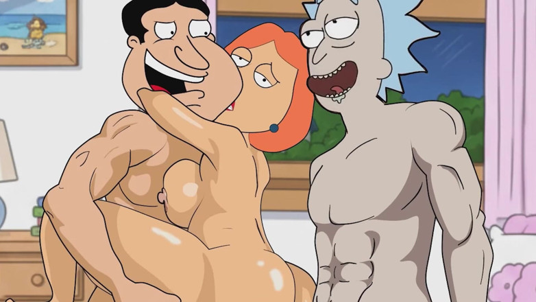 Hot anime xxx: Lois' Threesome with Glenn Quagmire and Rick and Morty, Family...