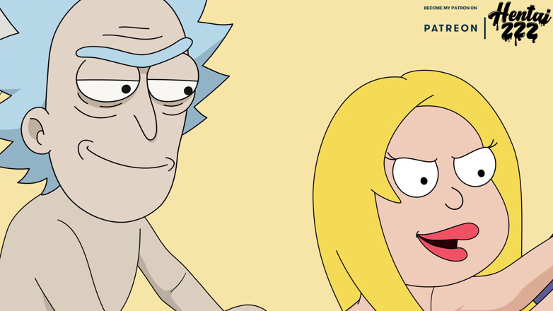 Hentai ZZZ: Francine Amerikalı üvey baba crossover rick ve morty porno videosu