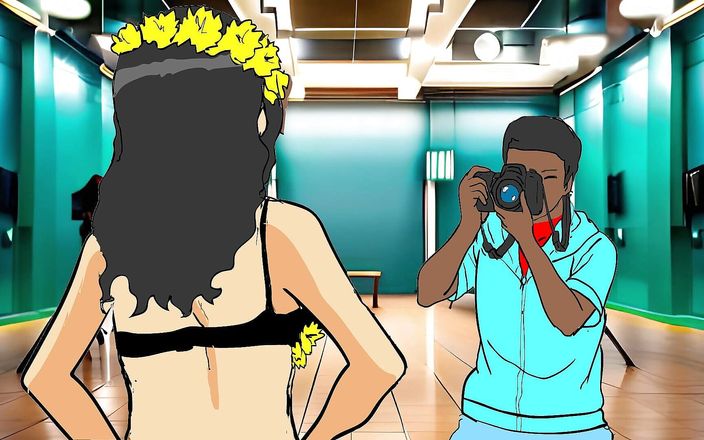 Ebonyhentai: Sexy africká modelka Svádění Focení