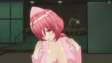 H3DC: 3D HENTAI: Girlfriend in pink robe rides dildo and cums