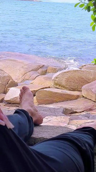 海滩上的惊喜射精打手枪