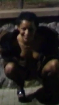 Nina Lisa: Lisa Peeing Outdoor in the Night