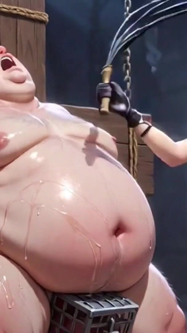 Anime Hentai: Dominatrix Whips Bound Slaves Caged Penis - Extreme Humiliation