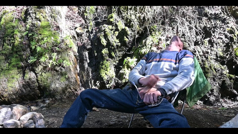 Joe Iandola: Kontol besar di luar ruangan muncrat dan merokok