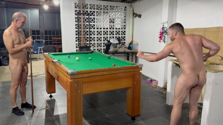 carmonaoficial: Sr Carmona and Victor Ferraz Playing Naked Billiards