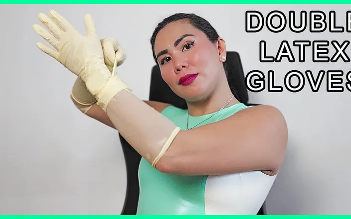 DominaFireOfficial: Latex Glove Fetish Asmr by Dominafire