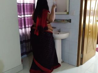 Aria Mia: Tamil Hot Aunty Stand in Front of Mirror &amp; Hair Combined...