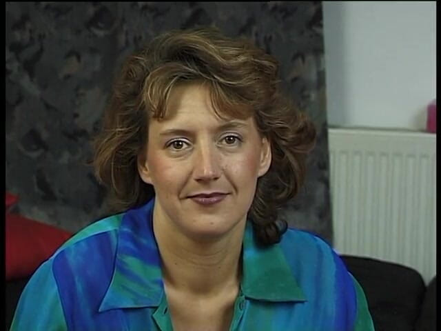 Lucky Cooch: Brunette advertising a videotape