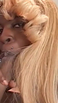 Black BBW with Big Ass and Colored Hair Hard Fucked by a Big Black Cock