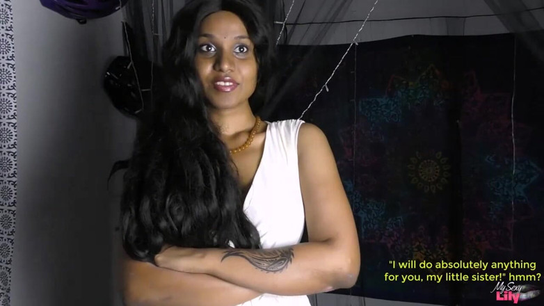 Sexy Lily: Dark skin Indian girl Lily a naughty pornstar striptease masturbation (Indian...