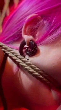 Rope Tied with Vibrator and Anal Hook by Goddess Dita