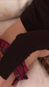 Busty brunette teen is fingering her wet pussy before getting fucked