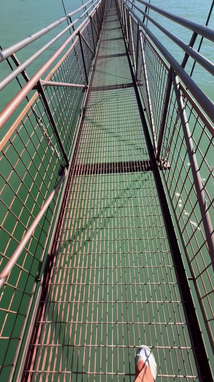 Dahlia Wolf: Foot Fetish Outdoor Bridge Crossing