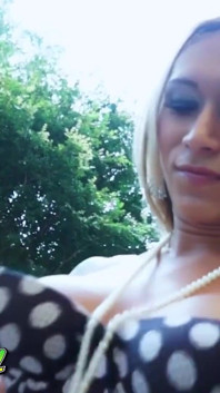 Beautiful Trans Blonde With Big Ass Handjob