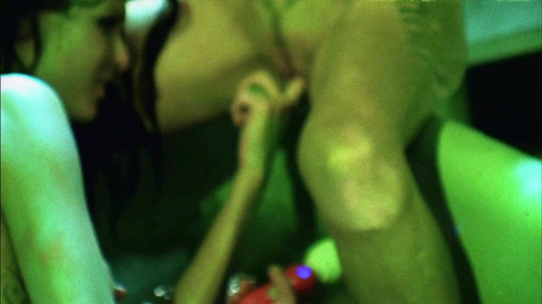 Wet and Wild Lesbians: Sexy tattooed girls get some water fun and play with...