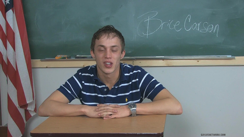 Teach Twinks: Schatje met dikke lippen, Cutie Brice Carson chat