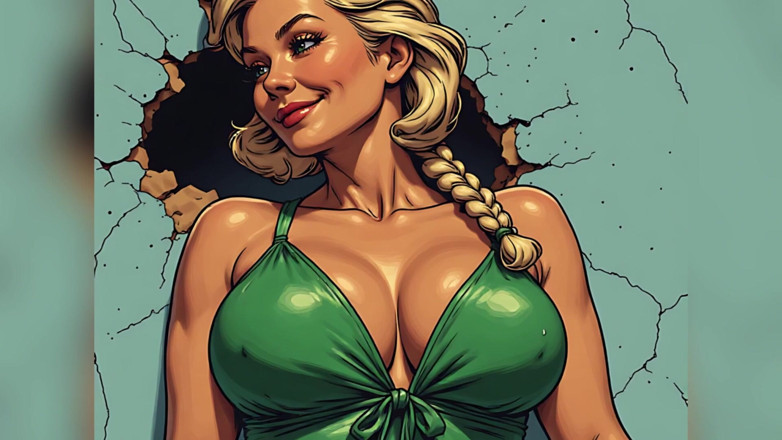 AI Porn: Costum de baie decolteu non-nud Art