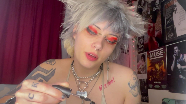 Glitterqueen1999: Фетиш помади, інструкція з дрочки, дрочка, заохочення табу, чорна помада, брудні розмови, glitterqueen1999