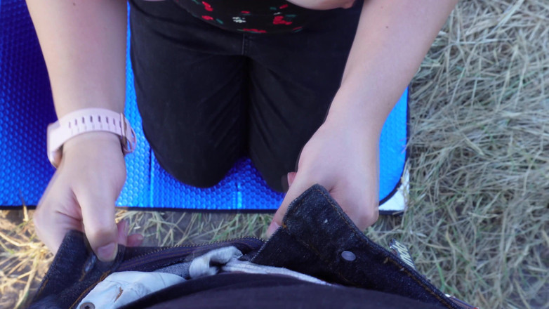 VickyVixen: Rapidito al aire libre mamada