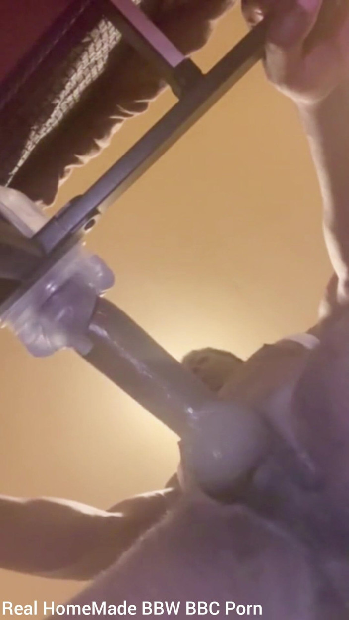 Big Black Cocks Cumming: Drilling My Homealone Mounted Stroker Cumming so Hard