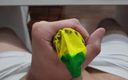 Lk dick: Stříkání s barevným kondomem