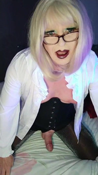 Naughty Trans Secretary Cum