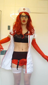 Naughty Nurse Getting Horny and Cumming