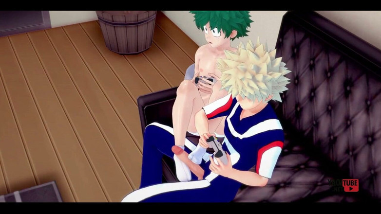 Yaoitube: My hero academia yaoi: el placer de juegos de Deku -...