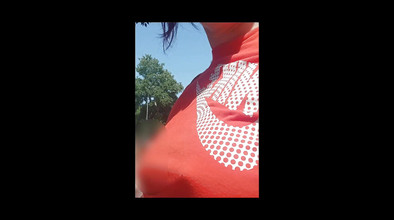 Marina Butty: Braless and Horny in Outdoor