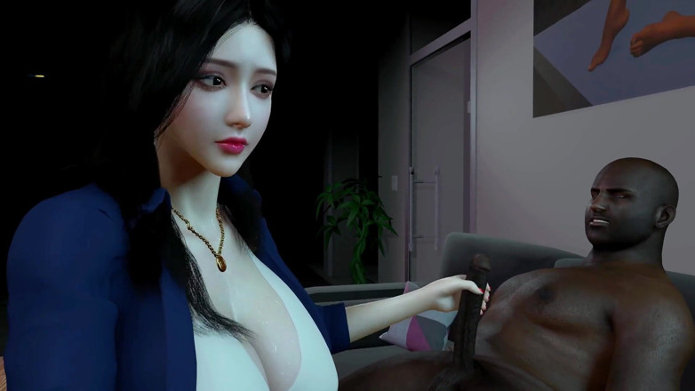 Soiyu Hentai: Une réceptionniste beauté fait un trio avec son patron et...