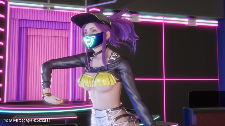 3D-Hentai Games: Mmd Hwasa - na - Akali ลีกเปลื้องผ้าเซ็กซี่ของเฮนไตในตํานานแบบไม่เซ็นเซอร์ 4K 60fps