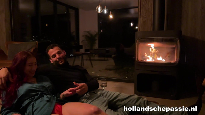 Hollandsche Passie: Romantic Sex Date by the Fireplace - Hollandschepassie