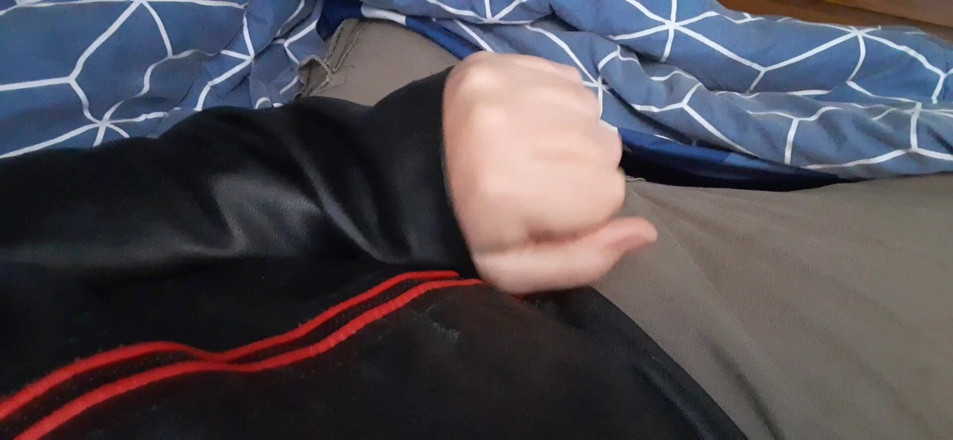 Rusty Sunnybrook: Edging in Red and Black Leather Jacket