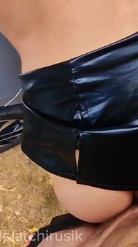 Hard Fuck a Cute Twink in a Skirt on the Road and Fucked Him in His Taxi Without Condoms on a Cruise.
