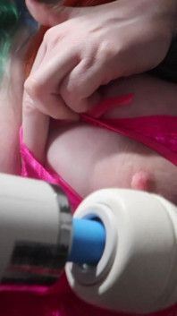 Using Hitachi on Nipples, Valentines Day Themed