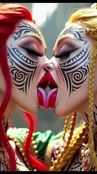 Beautiful Elves Princess Kissing, Ai Animation
