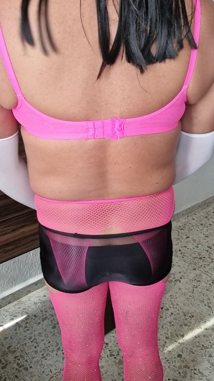 Only bras: 尼龙内衣快乐顶视图
