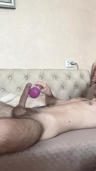 Cum with Wand Massager