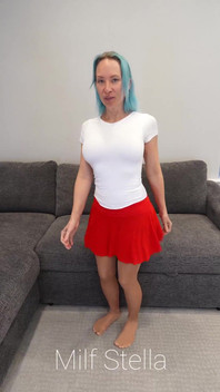 White Top & Red Skirt