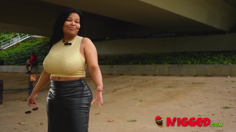 FAKings Black Fix: Black Goddess with Giant Tits Fishes White Cocks on the...