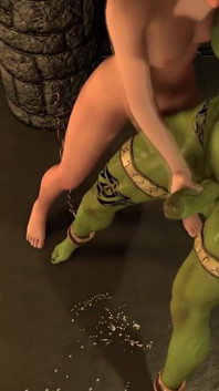 Milking an Ork Ladyboy
