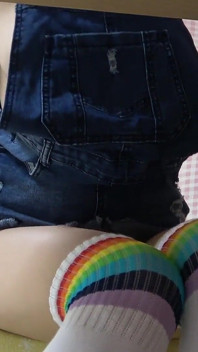 No reggiseno tute in jeans mini gonna e micro perizoma bianco wedgie crotch, corpo perfetto grandi tette ragazza giapponese seduce