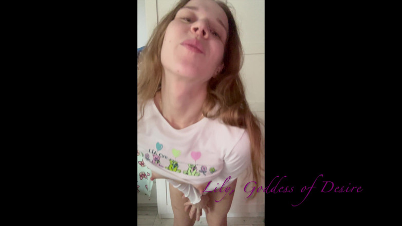 Lily, Goddess of Desire: Shy but Very Sexual Girl Does a Striptease
