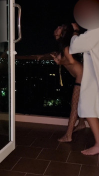 AsianSexdiary seks balkoni lewat malam dengan orang Asia