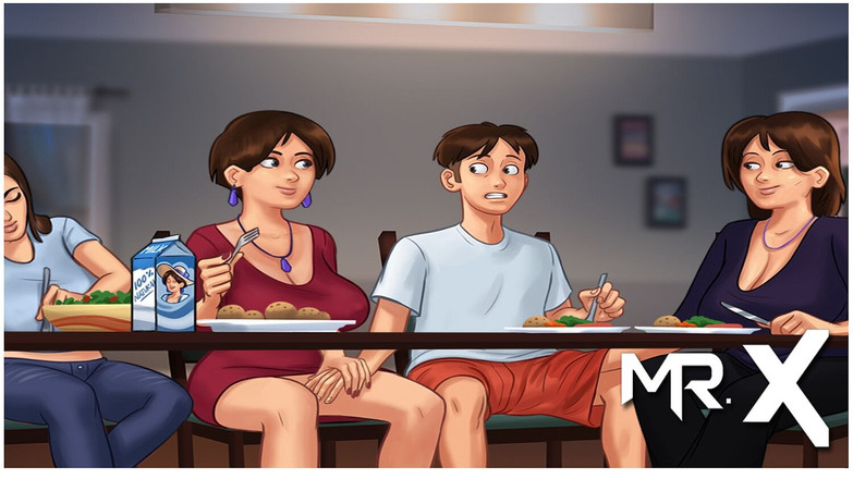 Mr Studio X: Summertimesaga - dos maduras juegan con manijas debajo de la pestaña