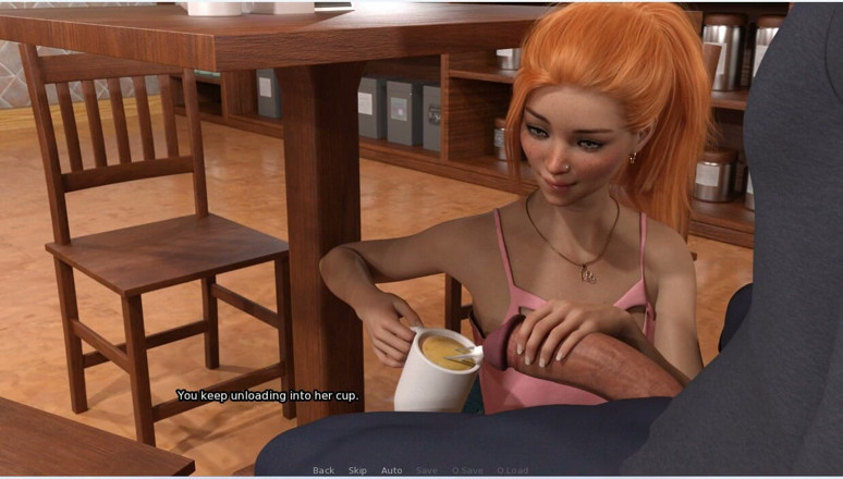 XXX Games Bunk: Casa bunicii - Joc de roluri - Labă la cafenea și spermă în cafea -...